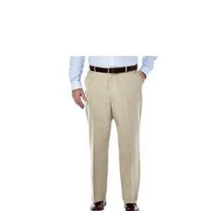 Haggar Men's Classic Tan Dress Pants